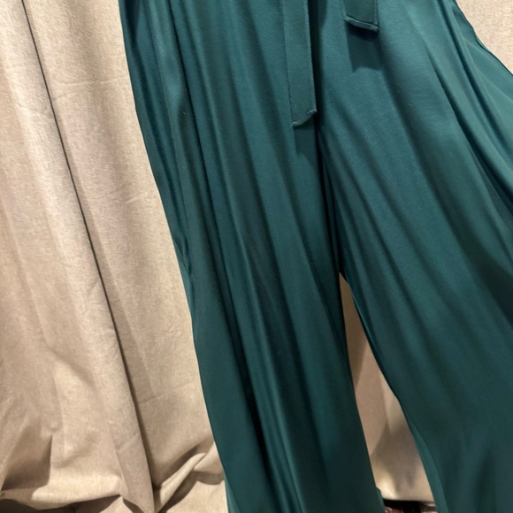 Ted Baker Meriahh Dark Green Halter Wide Leg Jumpsuit - Size 4 (US 10/12/14) - Picture 7 of 15
